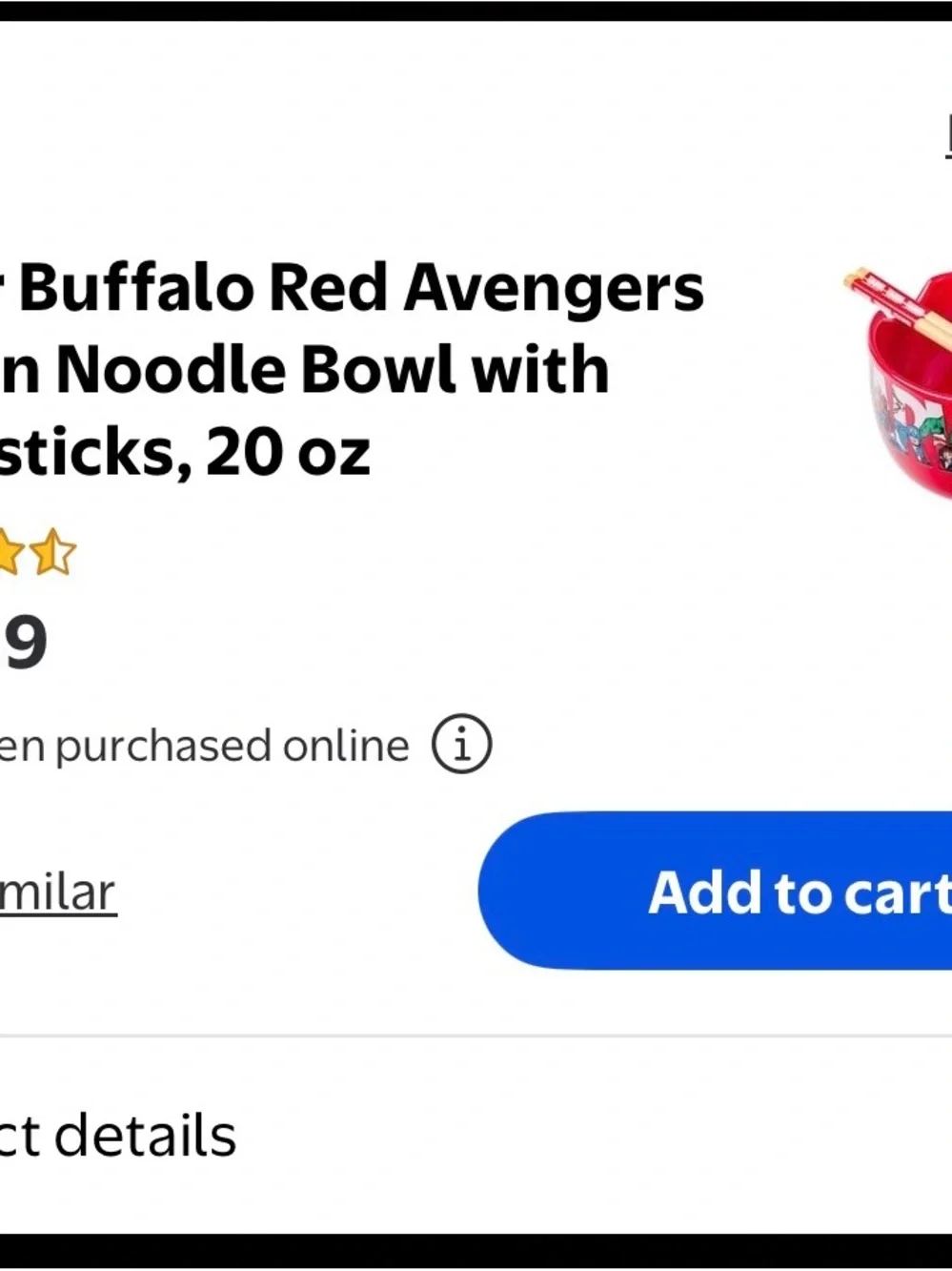 Marvel Red Ceramic Serving Bowl with Comic Character Art